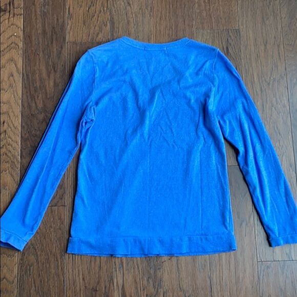 Blue Vneck Long Sleeve Sweater - Picture 4 of 4